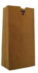 Duro Hilex Poly Standard Kraft Self Opening Style Grocery Bag, 20 Pound -- 500 per case