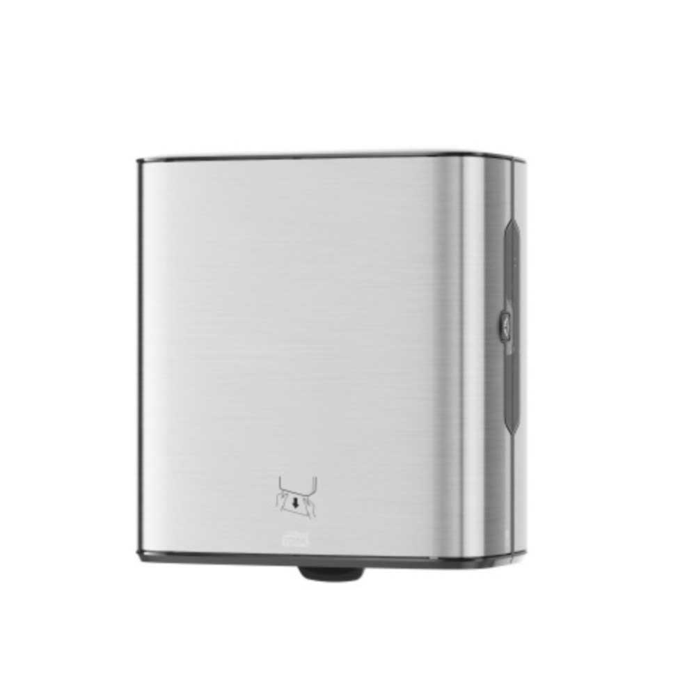 Tork Matic Universal Stainless Metal/Plastic Silver Hand Towel Dispenser, 15.8 x 13.6 x 8.1 inch