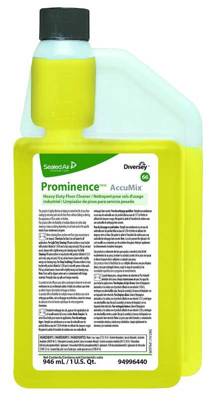Diversey Accumix Prominence Tm/mc Heavy Duty Floor Cleaner, 32 Ounce -- 6 Per Case