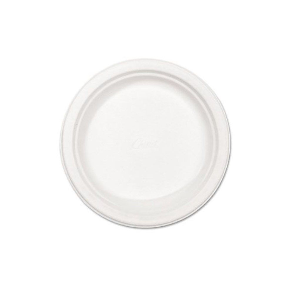 Huhtamaki Chinet Verdict Classic White Molded Fiber Paper Round Plate, 8.75 Inch -- 500 Per Case