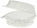 Pactiv OPS Clear Smart Lock 5 inch Hinged Lid 1 Compartment Sandwich Container, 20 Ounce Capacity -- 375 per case