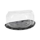 Pactiv Black Polyethylene Terephthalate Roseware Bowl with Clear Dome Lid -- 100 per case