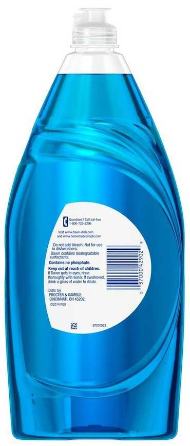 Procter and Gamble Dawn Manual Pot and Pan Original Detergent Liquid, 38 Ounce -- 8 per case