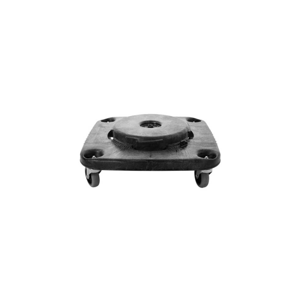 Rubbermaid Commercial Brute Resin Black Square Dolly For 28/40/50 Gallon Container, 17.25 X 17.25 X 6.25 Inch -- 2 Per Case