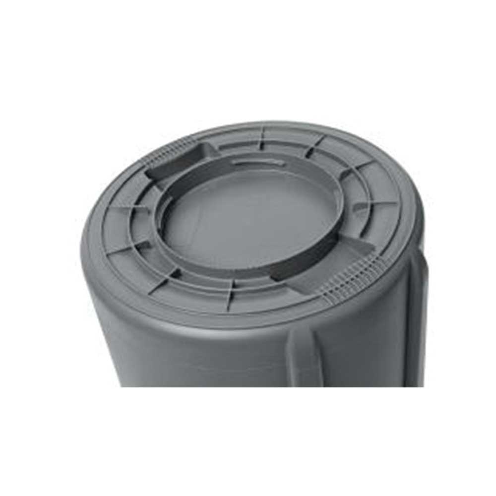 Rubbermaid Brute Plastic Gray Container without Lid, 44 Gallon Capacity
