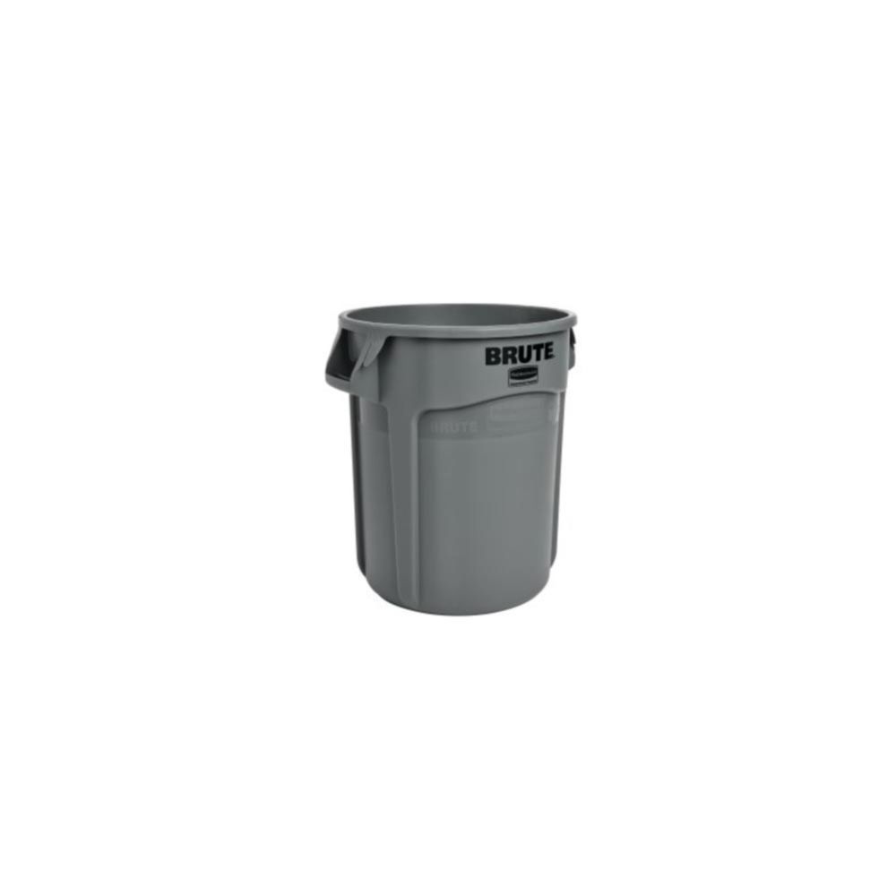 Rubbermaid Commercial Brute Resin Round Gray Container Without Lid, 20 Gallon Capacity