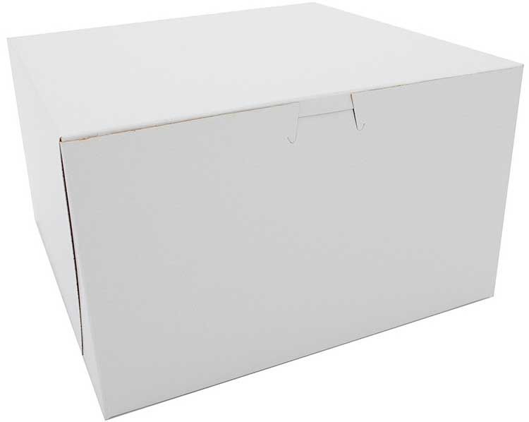 Southern Champion Tray White Paper Standard 1 Piece Lock Corner Tuck Top Bakery Box, 10 X 10 X 6 Inch -- 100 Per Case