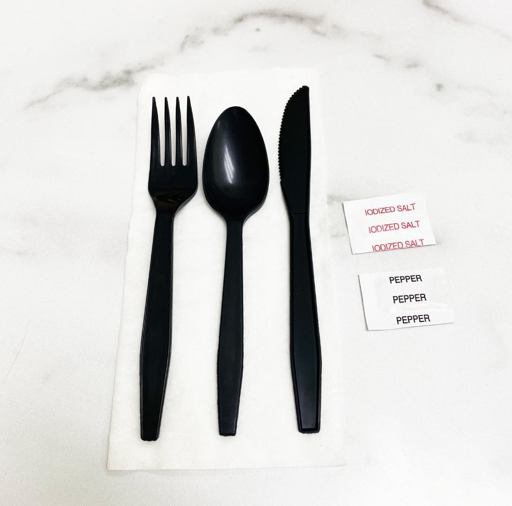 Poly King Black Heavy Weight Polypropylene Meal Kit -- 250 per case.