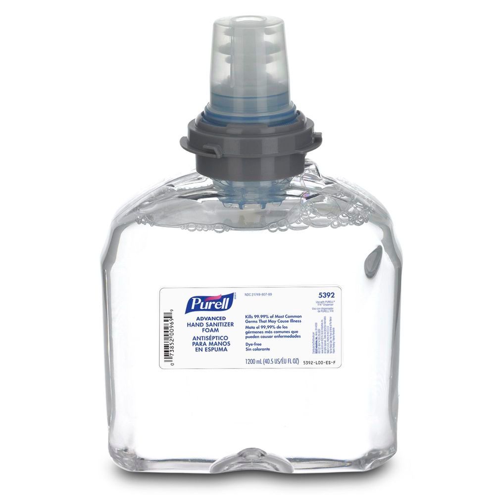 Purell Advanced Instant Hand Sanitizer Foam Refill For Tfx Dispenser, 1200 Ml -- 2 Per Case