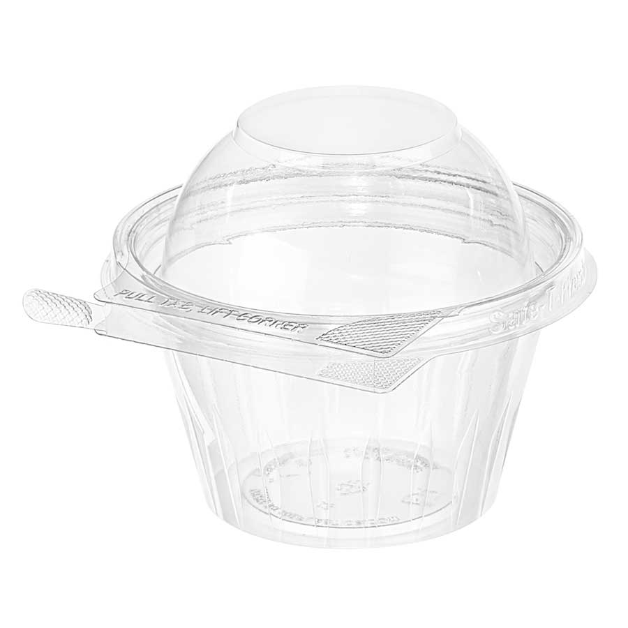 Inline Plastics Clear PET Clamshell Container with Dome Lid, 8 Ounce -- 272 per case