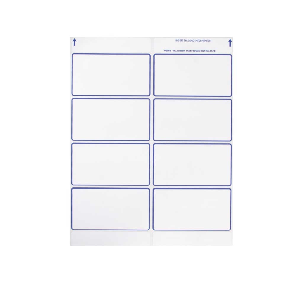 Iconex White Paper Beam Label -- 500 per case