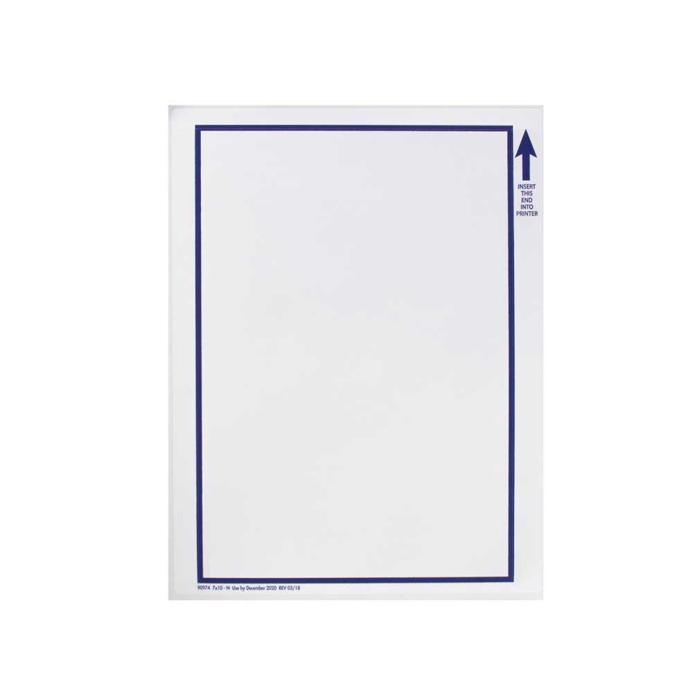 Iconex White Paper Sticky Back Label, 7 x 10 inch -- 250 per case