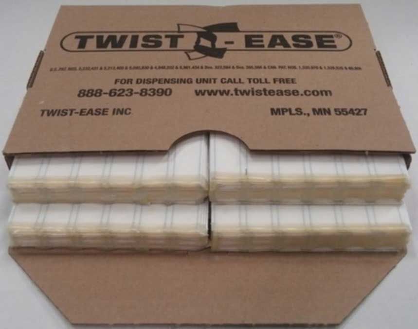 Twist-ease White Flag Paper Twist Banner Tie, 6 Inch -- 1920 Per Case