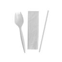 Prime Source White Polypropylene Medium Weight Cutlery Kit -- 1000 per case