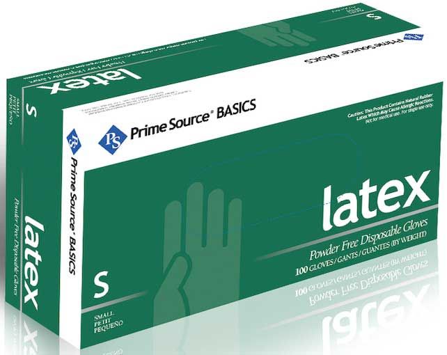 Prime Source Basics White Powder Free Small Latex Gloves -- 1000 Per Case