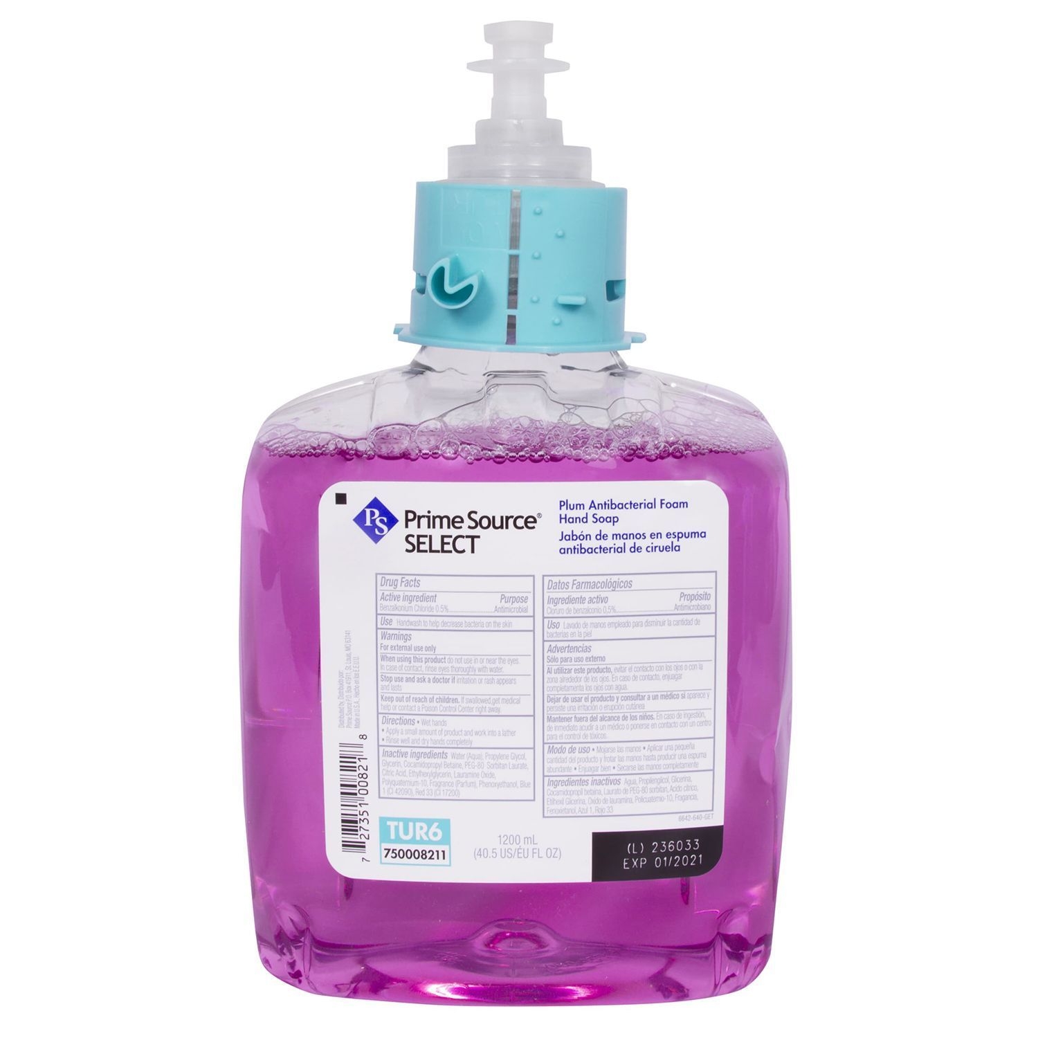 Prime Source Select Plum Anti Bacterial Foam Hand Soap -- 2 per case.