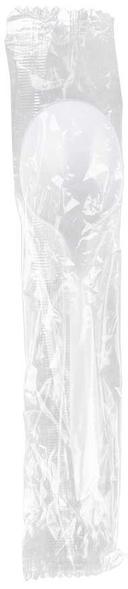 Bunzl Prime Source Medium Weight Polypropylene Wrapped White Soup Spoon -- 1000 per case