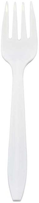 Bunzl Prime Source Heavy Weight Polypropylene Disposable White Fork - Bulk Pack -- 1000 per case