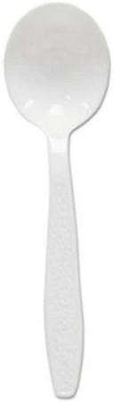 Bunzl Prime Source Heavy Weight Polypropylene Disposable White Soupspoon - Bulk Pack -- 1000 per case