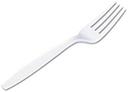 Bunzl Prime Source Medium Weight Polystyrene Disposable White Fork - Bulk Pack -- 1000 per case