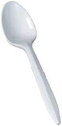 Bunzl Prime Source Polystyrene Extra Heavy Weight Disposable White Teaspoon - Bulk Pack -- 1000 per case