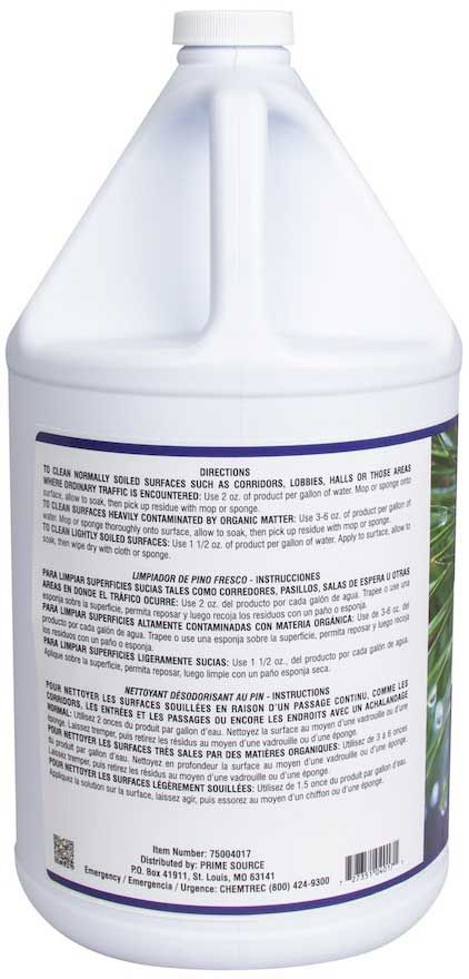 Prime Source Refresh Yellow Pine Deodorant Cleaner, 1 Gallon -- 4 Per Case
