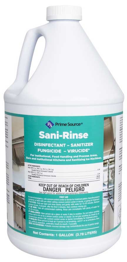 Prime Source Clear Sani-rinse Sanitizer, 1 Gallon -- 4 Per Case