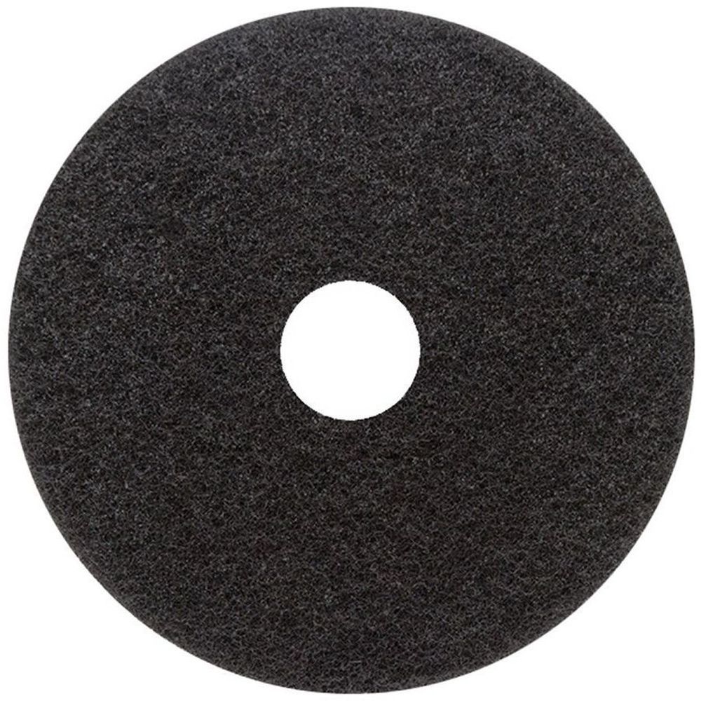 Prime Source Black Polyester Circle Low Speed Stripping Pad, 19 Inch -- 5 Per Case