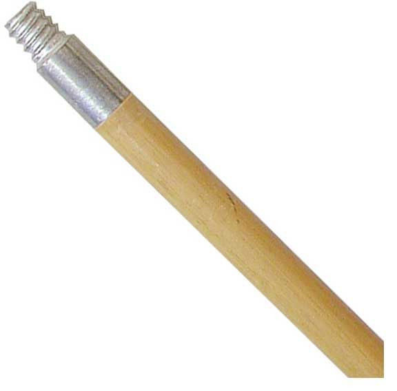 Prime Source 15/16 Inch Metal Tip Thread Wood Broom / Brush Handle, 60 Inch Length
