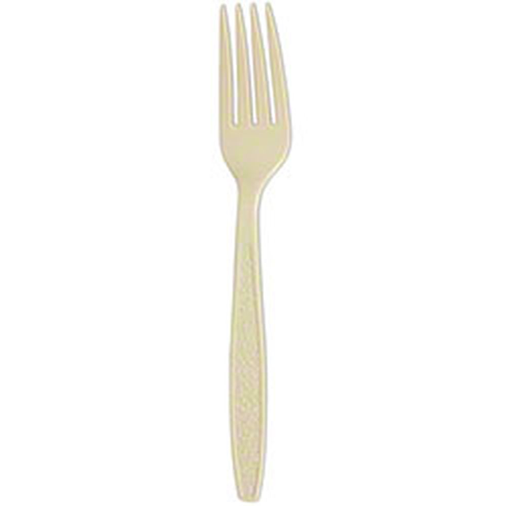 Prime Source Light Natural Heavy Polystyrene Champagne Fork -- 1000 per case