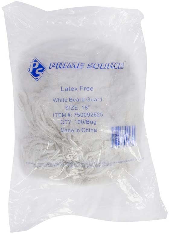 Bunzl Prime Source Polypropylene White Beard Guard, 18 inch -- 100 per case