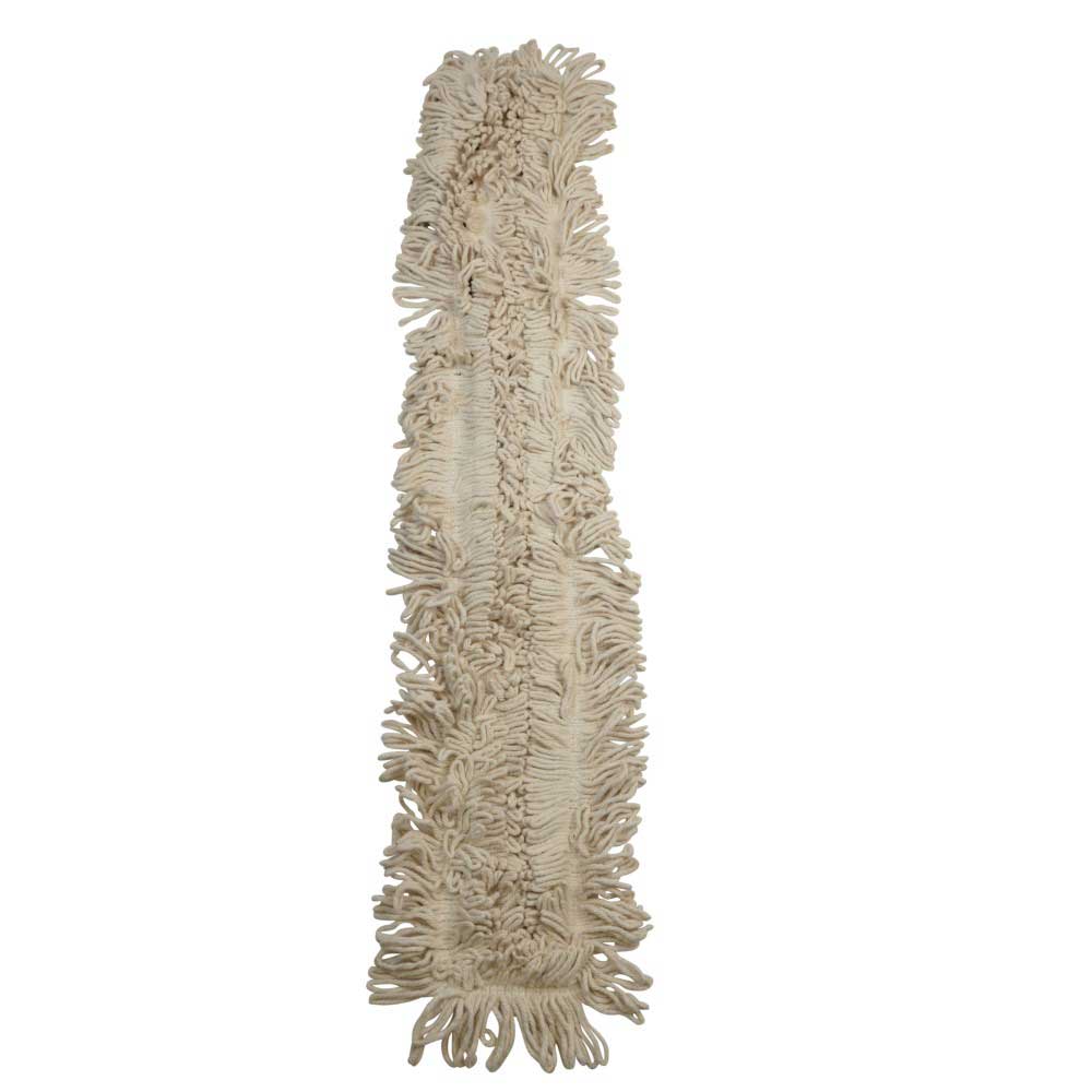 Janico White Cotton Disposable Looped Dust Mop, 36 x 5 inch -- 12 per case