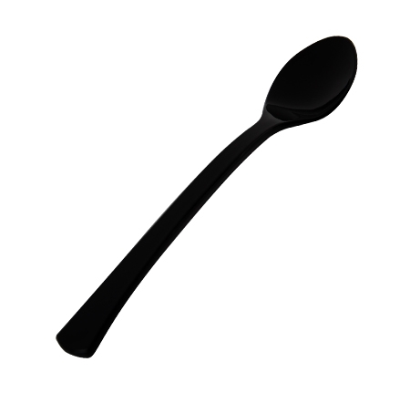 Fineline Settings Tiny Temptations Black Plastic Tiny Tasters Spoon, 4 inch -- 960 per case