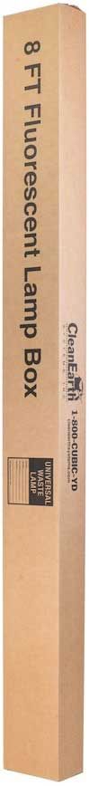 Clean Earth White Bulb Return Box With Liner, 8 Feet