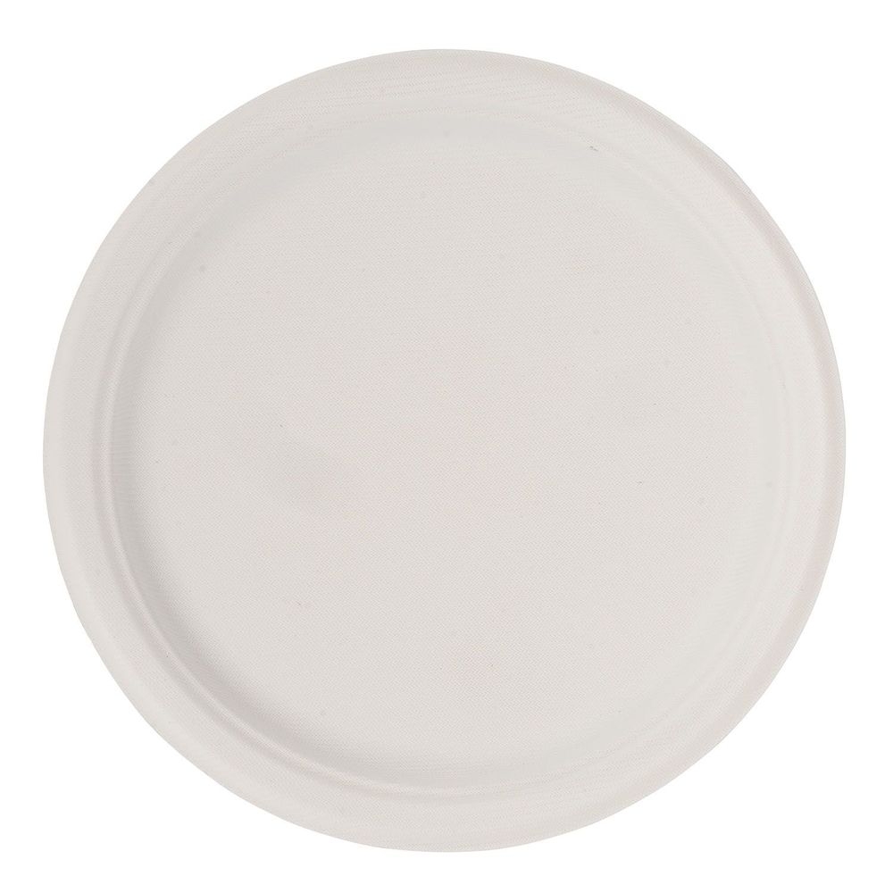 Eco-systems White Formulated Molded Fiber Plate, 9 Inch -- 500 Per Case