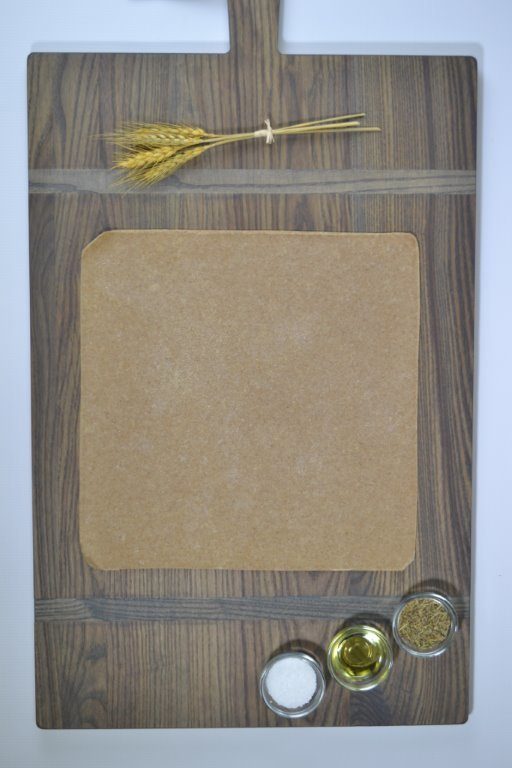 Ultra Thin Crust Square Par Baked Whole Wheat Blend Flatbread, 12 x 12 inch -- 40 per case.