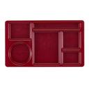 Cambro Co-Polymer Cranberry 2 x 2 School Compartment Tray, 15 x 9 inch -- 24 per case