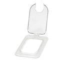 Cambro Camwear Ninth Size Clear Notched Fliplid for Food Pan, 4 1/4 x 6 15/16 inch -- 6 per case