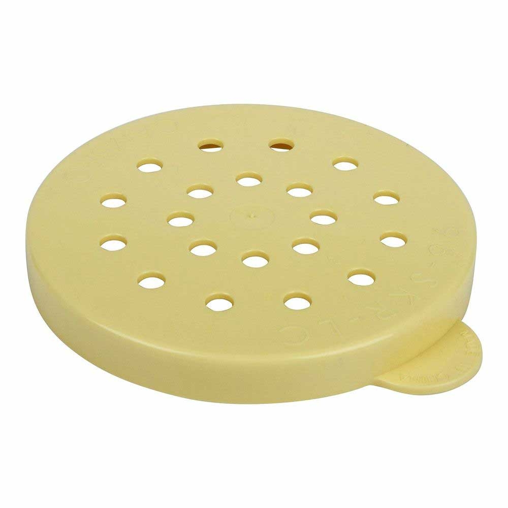 Cambro Camwear Yellow Cheese Lid for 10 Ounce Shakers/Dredges -- 12 per case