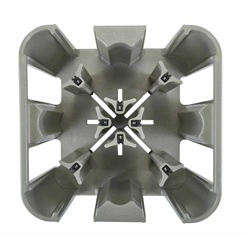 Cambro S Series Speckled Gray Compact Adjustable Dish Caddy, 8 Towers