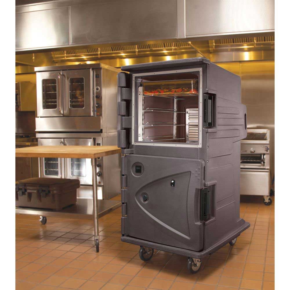 Cambro Camtherm Tall Profile Electric Insulated Granite Sand Hot/Cold Food Holding Cabinet with Security Package, 30 1/2 x 39 x 64 3/8 inch