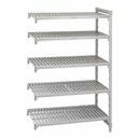 Cambro Camshelving Premium Speckled Gray 5 Vented Shelf Stationary Add On Unit, 18 x 72 x 84 inch