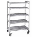 Cambro Camshelving Premium Speckled Gray 5 Vented Shelf Mobile Starter Unit, 24 x 36 x 67 inch