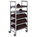 Cambro Camshelving Premium Speckled Gray Mobile Dome Drying and Storage Rack, 24 x 36 x 75 inch