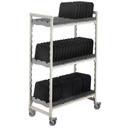 Cambro Camshelving Premium Speckled Gray Mobile Vertical Drying and Storage Rack, 24 x 60 x 75 inch