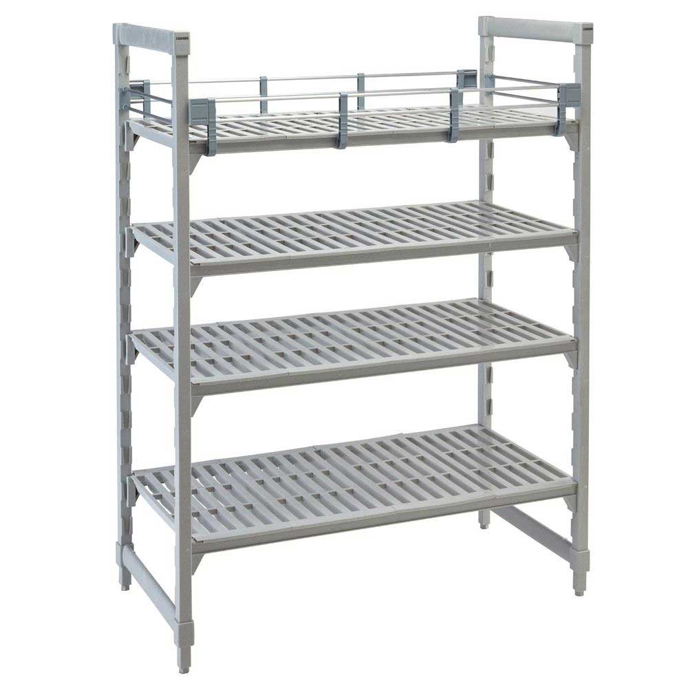 Cambro Camshelving Premium Soft Gray Full Shelf Rail Kit, 14 x 72 inch
