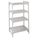 Cambro Camshelving Premium Speckled Gray 4 Vented Shelf Stationary Starter Unit, 18 x 30 x 84 inch