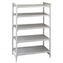 Cambro Camshelving Premium Speckled Gray 5 Vented Shelf Stationary Starter Unit, 21 x 42 x 84 inch