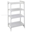 Cambro Camshelving Premium Speckled Gray 4 Solid Shelf Stationary Starter Unit, 21 x 54 x 72 inch