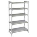 Cambro Camshelving Premium Speckled Gray 5 Solid Shelf Stationary Starter Unit, 24 x 24 x 84 inch